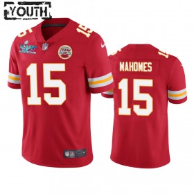 Tröjor Kansas City Chiefs Patrick Mahomes 15 Röd Super Bowl LVII Vapor Limited - Barn